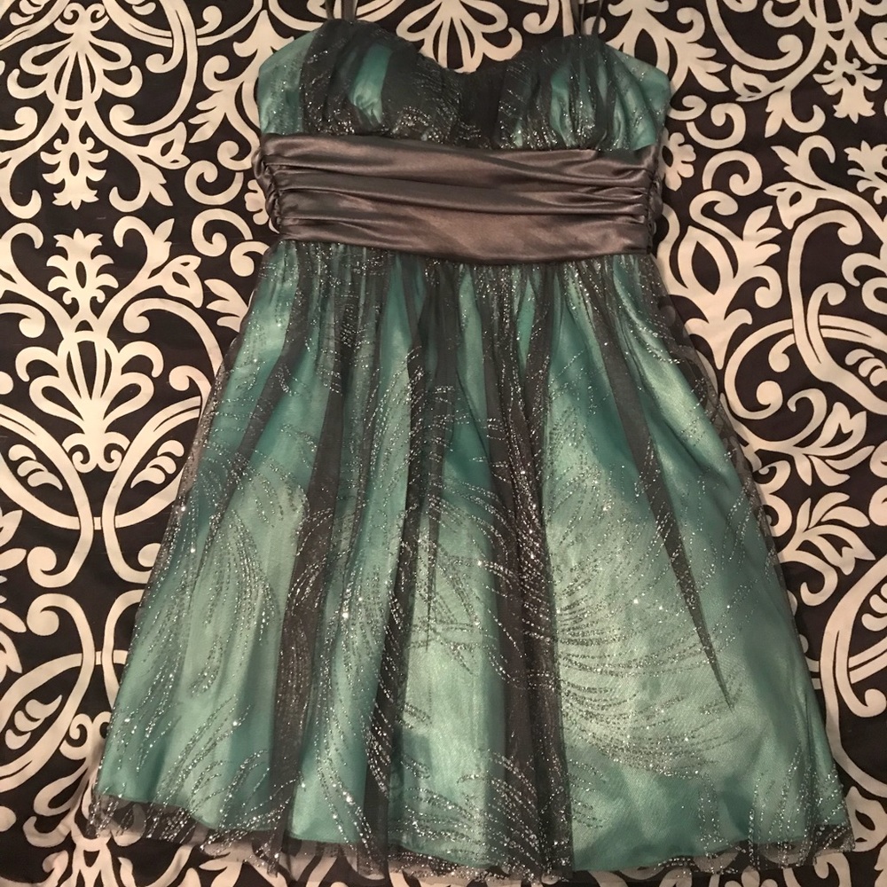 TEAL DRESS- DEB